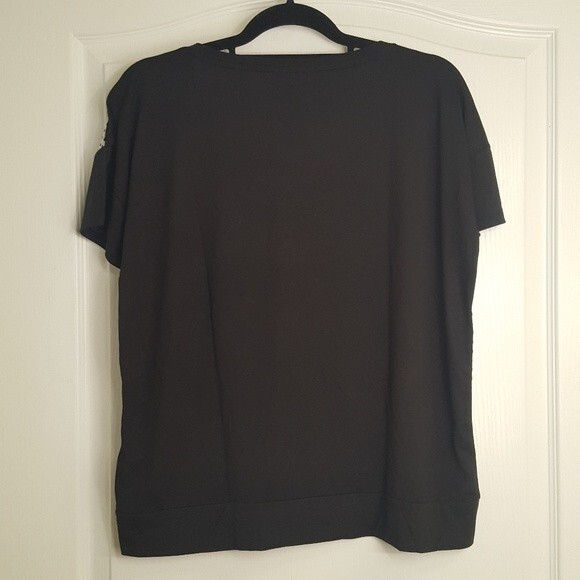 Joe Fresh Black White Polka Dot Blouse Sheer NEW - Picture 5 of 5